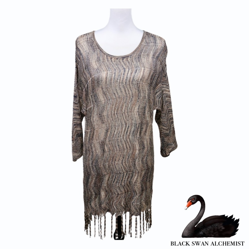 Chico’s 2 (US 12) LS Crochet Top